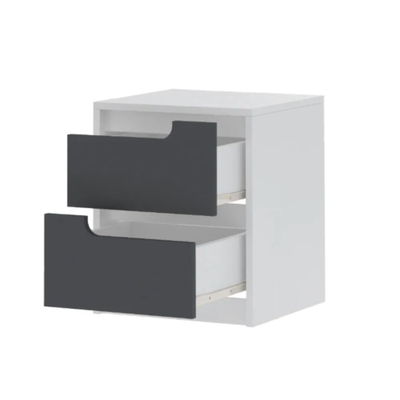 Тумба прикроватная Гавана Белый/Графит Серый (ТЭКС)