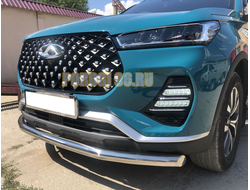 Защита переднего бампера d60 для Chery Tiggo 7 Pro 2021-