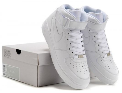 NIKE Air Force Высокие Белые (Зимние с мехом)