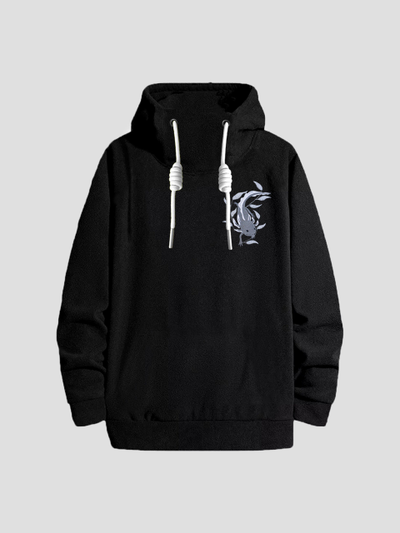 Худи с высоким горлом и вышивкой