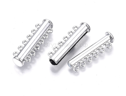 МАГНИТНАЯ ЗАСТЁЖКА СЛАЙДЕР С 6 ПЕТЛЯМИ - 34мм - НИКЕЛЬ