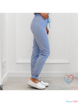 Брюки-слимы DOCLIKE SLIM DL233 Голубые