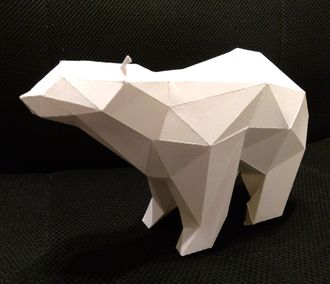 Модель для бумажного моделирования "Маленький белый медведь"