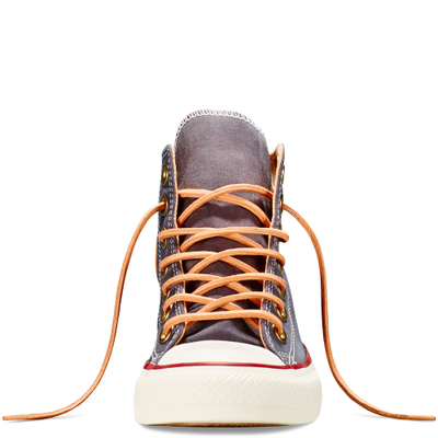 кеды converse all star высокие черного цвета с оранжевой шнуровкой, модель 151142c купить в москве