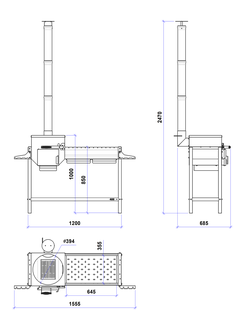 Печь-мангал Искандер-400 "Стандарт Эйр" NEW