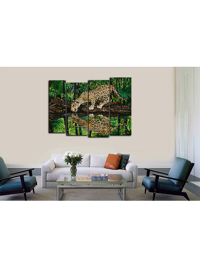 Модульная картина "Хищник на водопое"