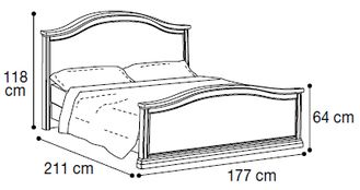Кровать "Gendarme" с изножьем 160х200 см