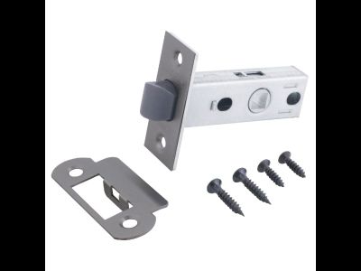 Защелка АЛЛЮР АРТ L45-8-P MBN графит пластик торц.планка 25мм б/ручек [51763]