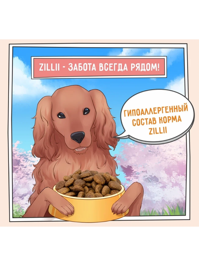 ZILLII Adult Dog Корм сухой для взрослых собак всех пород Индейка с Ягненком 0.8 кг