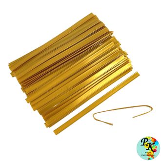 Твист-лента золотая 8 см, 10 шт