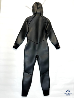 Гидрокостюм неопрен 4мм СВВ голый с капюшоном чёрный р.S-44/46