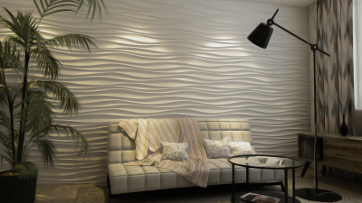 Гипсовая 3d панель "Волна двойная острая" (основной ракурс)