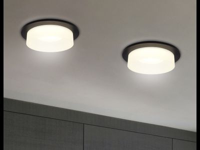 Встраиваемый светильник Ambrella MR16 GU5.3 max10W круг 98(70)x45 черн песок/белый мат. TECHNO SPOT TN1312 SBK/FR