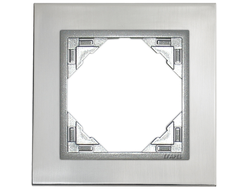 Efapel 90910 TIA, Рамка 1 пост, сталь/алюминий