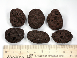 Лава коричневая, галтовка в ассортименте (25-30 мм, 4-6 г) №26967