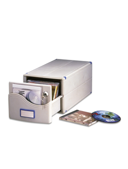 Бокс для CD/DVD дисков на 30 шт, замок, ProfiOffice, серый, МВ-30SL