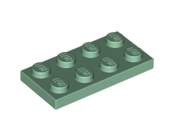 Plate 2 x 4, Sand Green (3020 / 4153936 / 4504799 / 4616710 / 4642413 / 6057579 / 6078098 / 6249817)