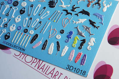 3D Слайдер-дизайн - 1018 - Булавки, пуговицы, броши