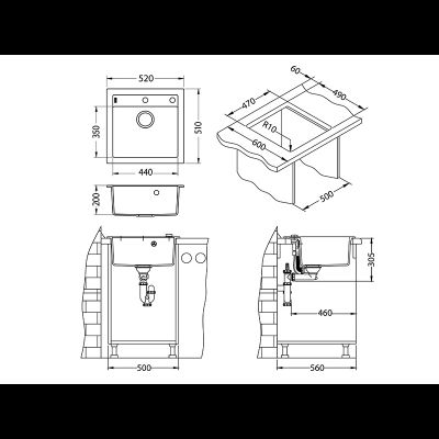 Мойка Alveus Formic 20 галька
