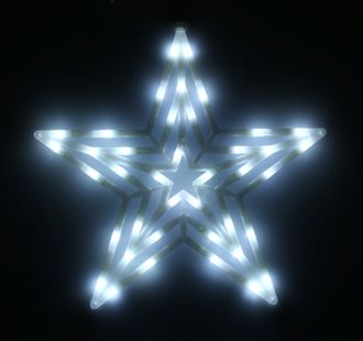 Световая фигура "Звезда", 60x60см,  LED-30-220v, БЕЛЫЙ