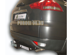 Фаркоп с нержавеющей пластиной Лидер-Плюс для Mitsubishi Pajero Sport 2008-2013