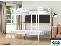 Двухъярусная кровать Валенсия 120 Белый полка венге