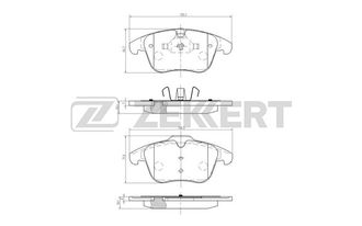 Передние колодки Zekkert Mondeo 4/S-max