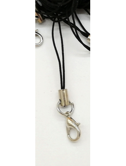 Основа для брелока на нитке с карабином