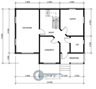 ДЖ-14 ГАБАРИТНЫЕ РАЗМЕРЫ: (10Х8М) 1,5 ЭТАЖА, ОБЩАЯ ПЛОЩАДЬ: 145М²