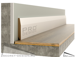 Плинтус МДФ Pro Design Nova грунт под покраску 12х90 мм