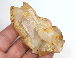 Кварц горный хрусталь, сросток кристаллов необработанный, Россия, Урал (80*44*30 мм, 109 г) №36165