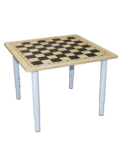 СТОЛ ДЕТСКИЙ ФАНЕРА РЕГУЛИРУЕМЫЙ ШАХМАТНЫЙ (700Х700)