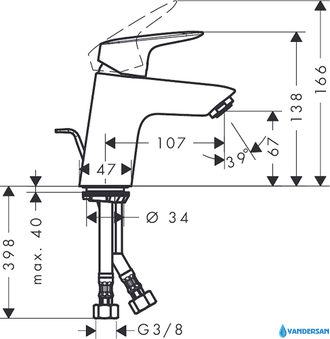 Смеситель для раковины Logis 71071000, на умывальник