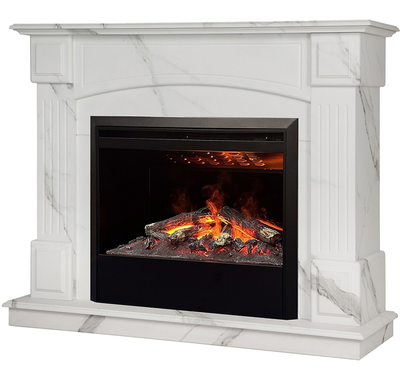 камин Carolina Marble WT с очагом 3D Helios 26