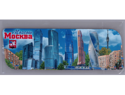 Гибкий сувенирный магнит 14х5 см. коллаж Набережная у Кремля  | оптовый интернет-магазин 2fru.ru