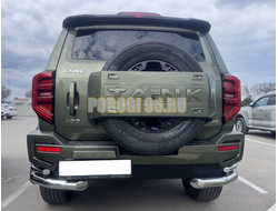 Защита заднего бампера двойная угловая Папа Тюнинг d76/42 для TANK 400 2023-