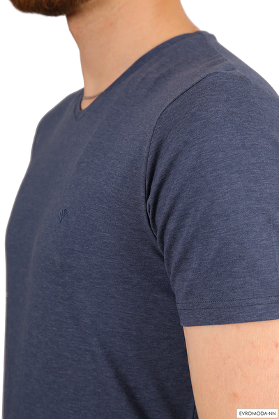 Футболка мужская серо-синяя LUXOR (р.XXL)