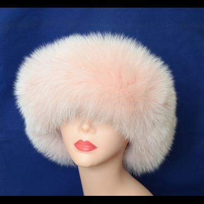 Шапка с мехом розовая Vizio Италия 5525