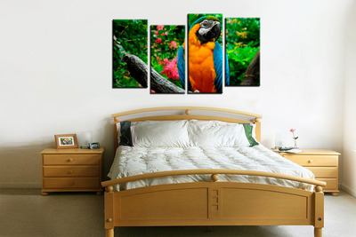 Модульная картина "Попугай"