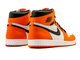 Nike Air Jordan Retro 1 Mid High (черные с оранжевым)