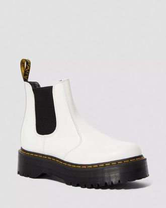 Dr Martens 2976 Smooth Platform Chelsea белые