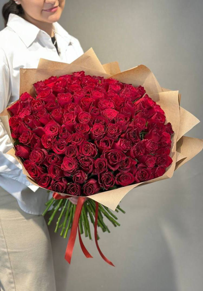 101 роза Кения PREMIUM