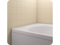 Акриловый плинтус бордюр для ванной BNV ГЛ12 Бежевый левый