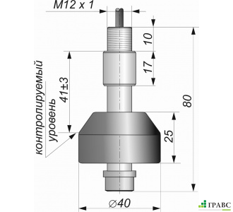 Поплавковый датчик герконовый для контроля уровня жидкости DFG 40.25-B1-NO-41.12-M12x1
