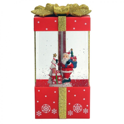 Фонарь новогодний Подарок, USB+музыка 20*10*10 см (три вида)