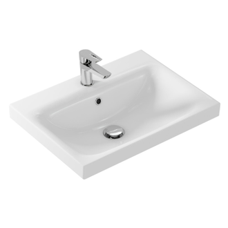 Тумба-умывальник "Касабланка-60" серый шёлк с раковиной Moduo 60