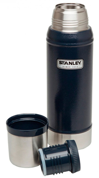 Термос STANLEY Classic, 0.75л, синий/ серебристый