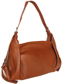 (АРТИКУЛ: 9991/1/8) СУМКА МЕШОК, БОЛЬШАЯ, НАТУРАЛЬНАЯ КОЖА, РЫЖАЯ,  РУЧКА ЧЕРЕЗ ПЛЕЧО