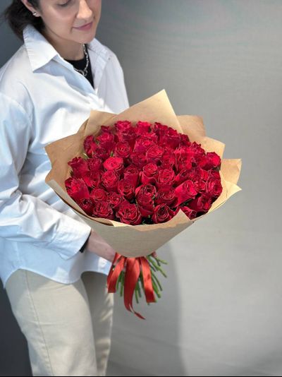 51 роза Кения PREMIUM