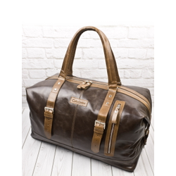 Кожаная дорожная сумка Campora Premium dark brown (арт. 
4019-52)